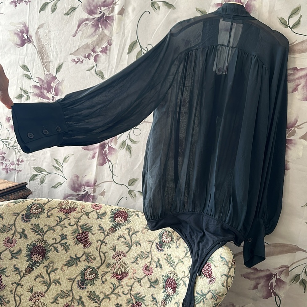 Balloony Silk french Chiffonn Tie Scarf Blouse Artist style Simone Barbieri